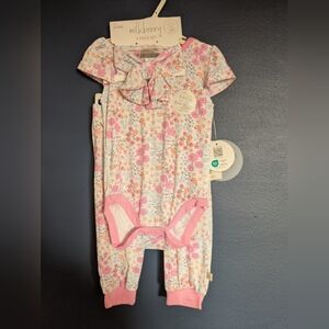3/$20 [NWT] Milkberry | 2-piece Pink Floral Baby Outfit Set